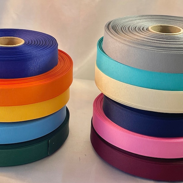 Grosgrain Ribbon 5 Yards - Size 1 Inch - Double Sided - Decorative Ribbon - Textile - Craft Ribbon