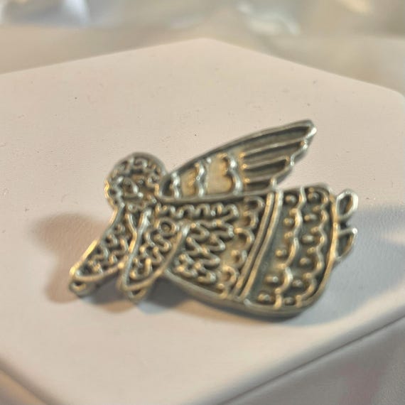 Guardian Angel Pewter Brooch/pin by Cynthia Webb - Etsy
