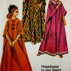 Misses Caftan Vintage 60&#39;s Simplicity 8354 Sewing Pattern, Retro Mod, UNCUT