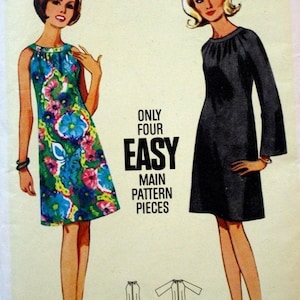 1960年代のAラインドレスの縫製パターン：Butterick 4304、バスト34/36（未カット）