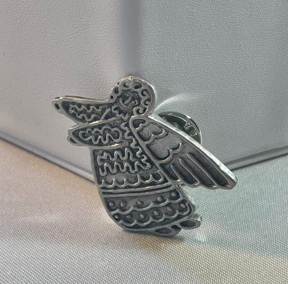 Guardian Angel Pewter Brooch/pin by Cynthia Webb - Etsy