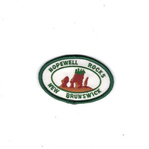 Vintage Embroidered Hopewell Rocks Provincial Park, New Brunswick Travel Patch