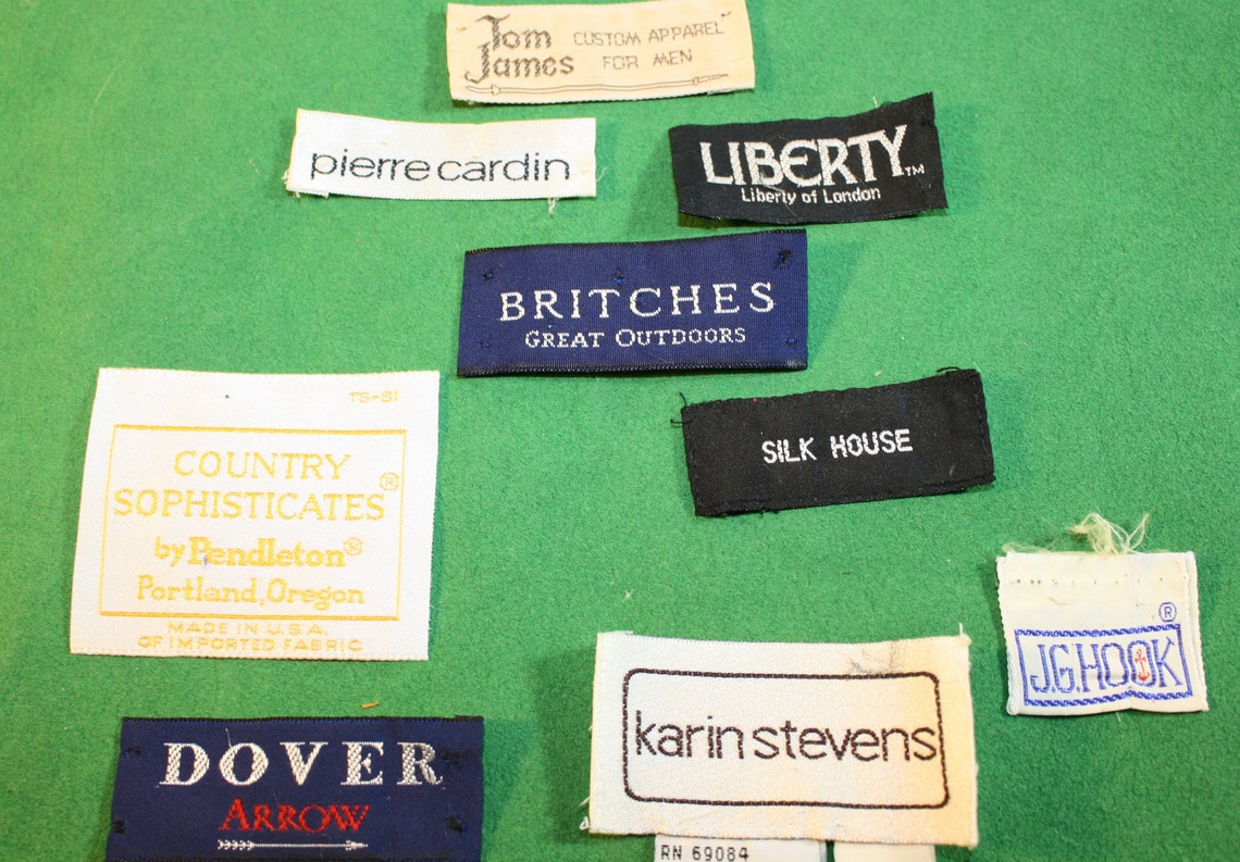 Vintage Clothing Labels 12 Pc Various Vintage Clothing Makers Etsy