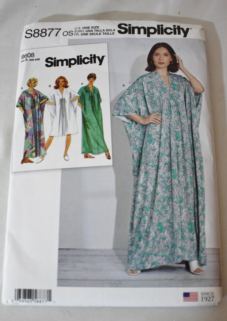 Simplicity S8877 Sewing Pattern Misses Caftan in Two Lengths - Etsy