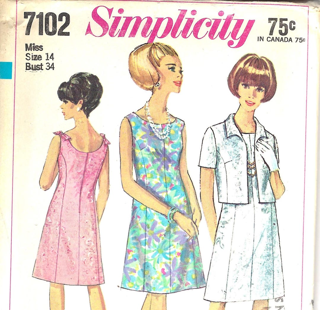 Simplicity 7102 Pattern Simplicity 7102 Sewing Pattern: Princess Dress & Wing Collar Jacket ...
