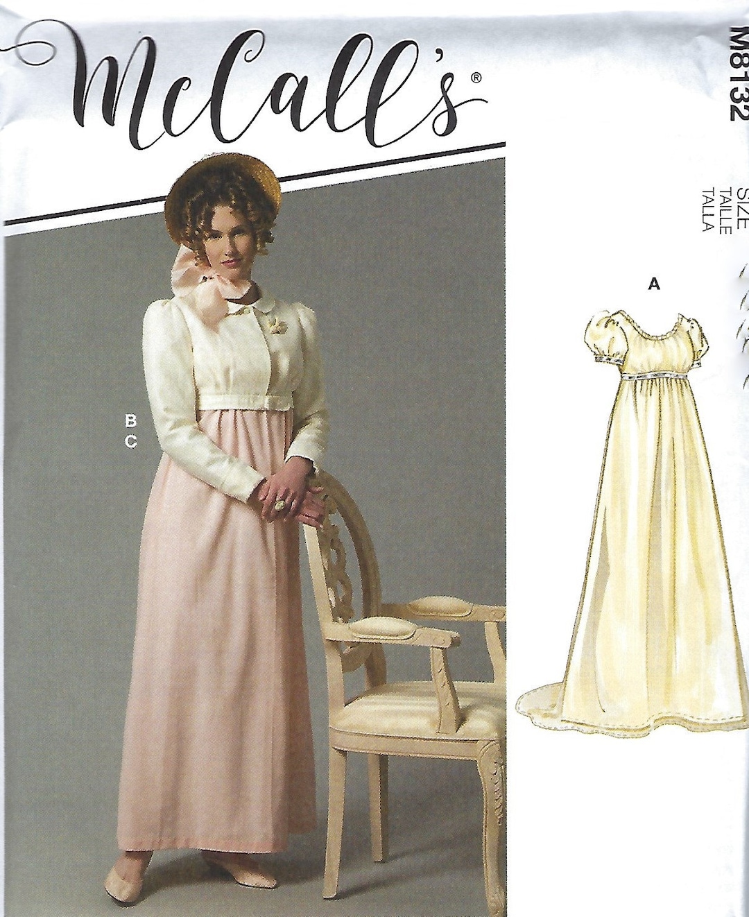 McCall's M7493 Regency Jane Austen Dress Jacket 19th Century Costume Pattern  New | eBay