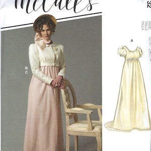 McCalls M8132 Sewing Pattern, Historical Dress, Robe, Regency, Jane Austen Pride & Prejudice