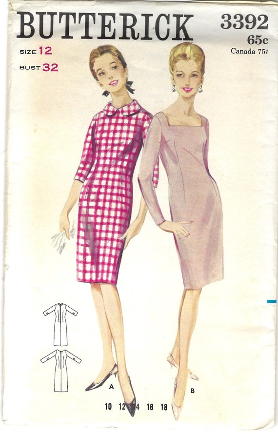 Butterick 3392 Fitted 'princess Sheath Dress Sewing Pattern, Bust