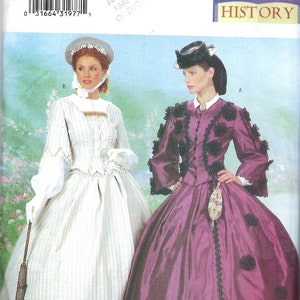 Butterick 6694 Ladies Victorian Civil War Costume Dress Pattern Uncut Sz 18 20 22