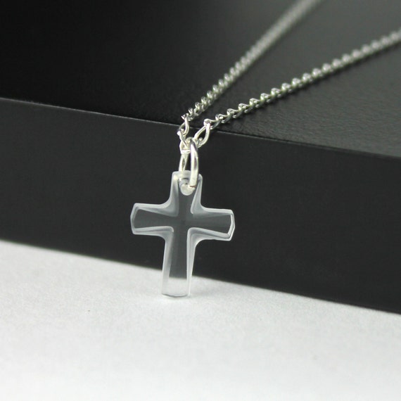 Small Cross Pendant - Crystal Small Cross Pendant - Crystal