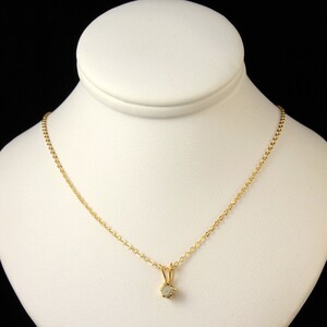 3mm Rough Diamond Pendant Necklace in 14K Gold Filled  White image 4