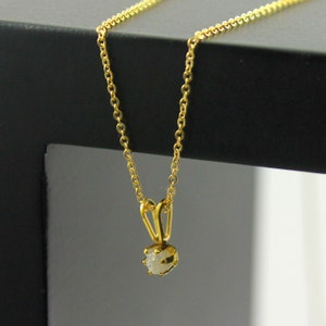 3mm Rough Diamond Pendant Necklace in 14K Gold Filled  White image 2