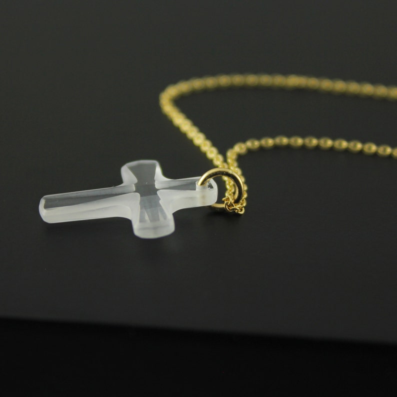 Swarovski Cross Necklace 14K Gold Filled Large Crystal Etsy
