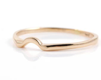 14K Gold Band for Engagement Ring - Custom Matching Band - Wedding Band