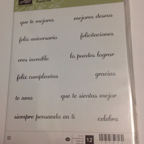 Stampin up Expresate in Spanish