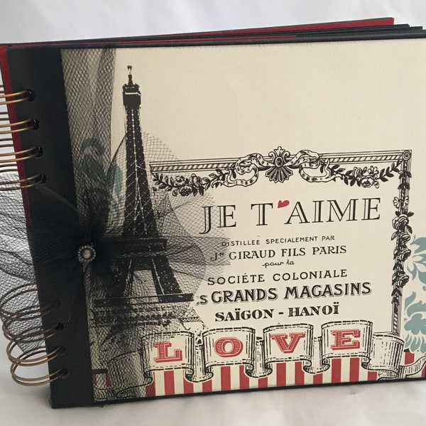 Pre-made KIT Paris Love Album 8" x 8" inches