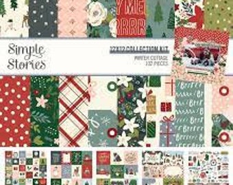 Simple Stories- Winter Cottage 102 Pieces - 12 x 12 Collection Kit