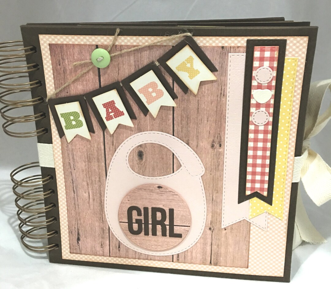 Premade Kit Baby Girl Journal Photo Album 8 X 8 Etsy