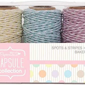 Papermania capsule  Bakers Twine Cord 3 colors Set