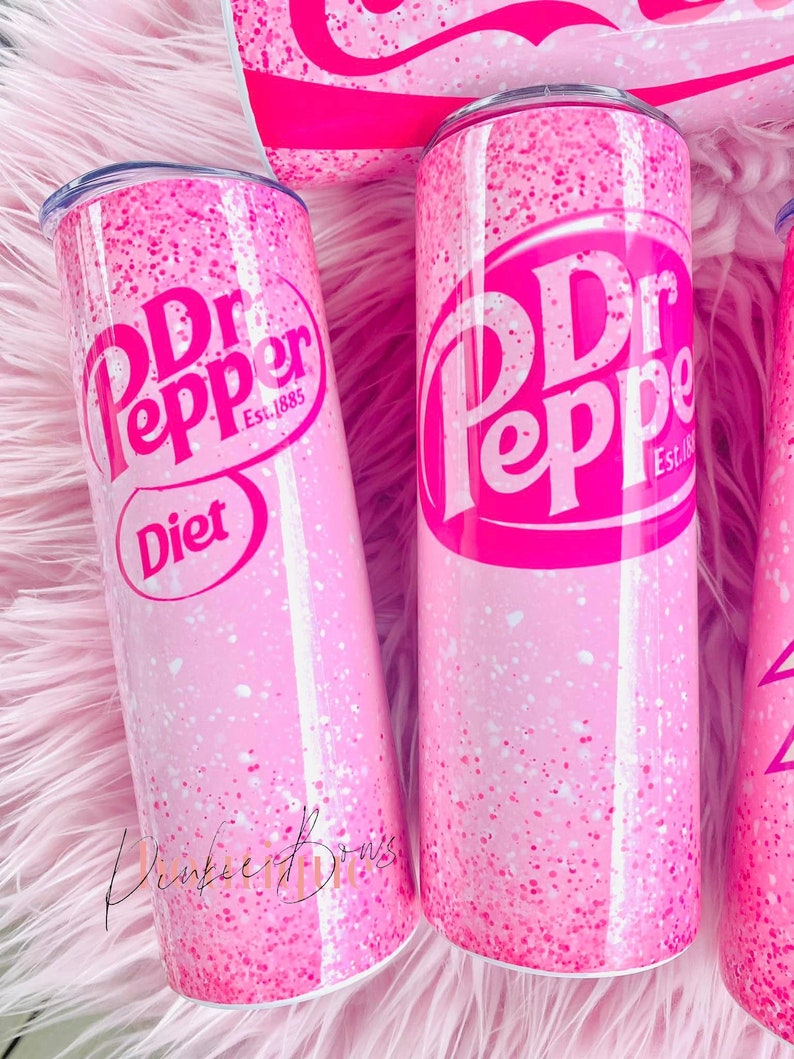 Soda Tumbler/Diet Soda Tumbler/Sublimated Tumbler/Custom Tumbler/Pink image 4