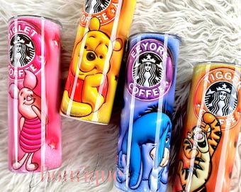 Blue Donkey/Pig/Bear/Puff/Inflated/Sublimated Tumbler/Custom Tumbler/Coffee Tumbler