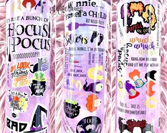 Halloween/Three Witches/Purple/Sublimated Tumbler/Custom Tumbler/Coffee Tumbler