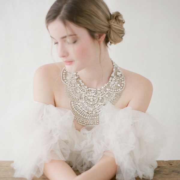 ASTAIRE | Couture crystal tulle necklace