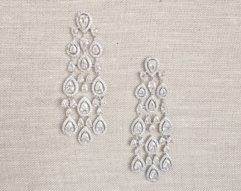 BONHAM | Crystal chandelier bridal earrings