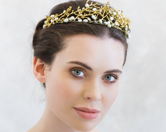 L'AMOUR | Golden vine bridal crown