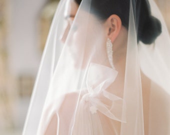 GOSSAMER | Sheer Bridal Circular Tulle Blusher Veil