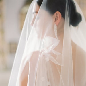 GOSSAMER Sheer Bridal Circular Tulle Blusher Veil image 1