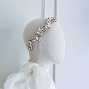 ROUNTREE Crystal scalloped bridal headband image 4