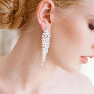 CARTER | Luxe diamanten oorbellen, oorbellen, kristallen oorbellen, sprankelende oorbellen, statement oorbellen, sieraden