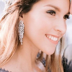 CARTER / Pendientes colgantes de diamantes de lujo imagen 2