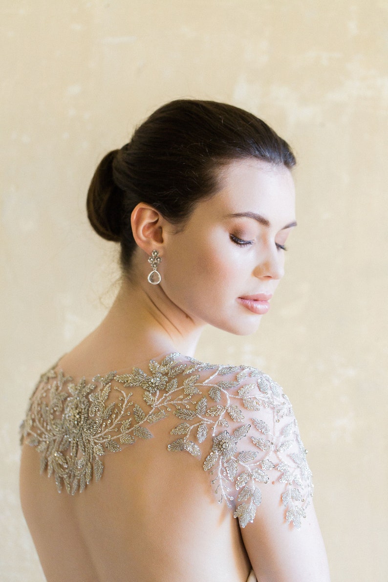RENOIR  Luxury crystal rose wedding cape bridal cape bridal image 1