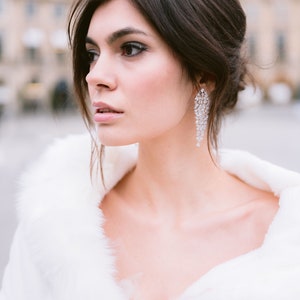 CARTER / Pendientes colgantes de diamantes de lujo imagen 5