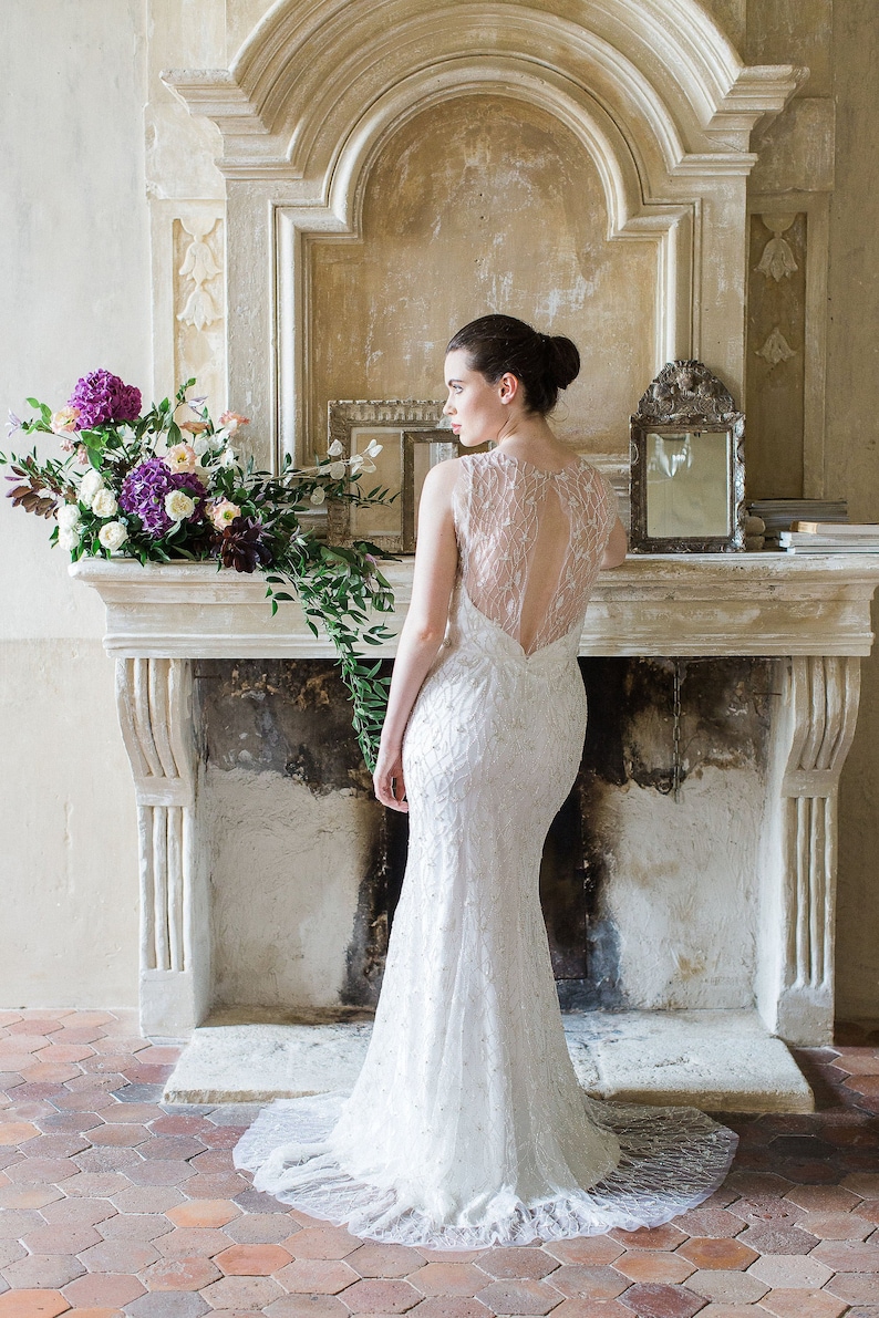 Crystal Embroidered Wedding Dress