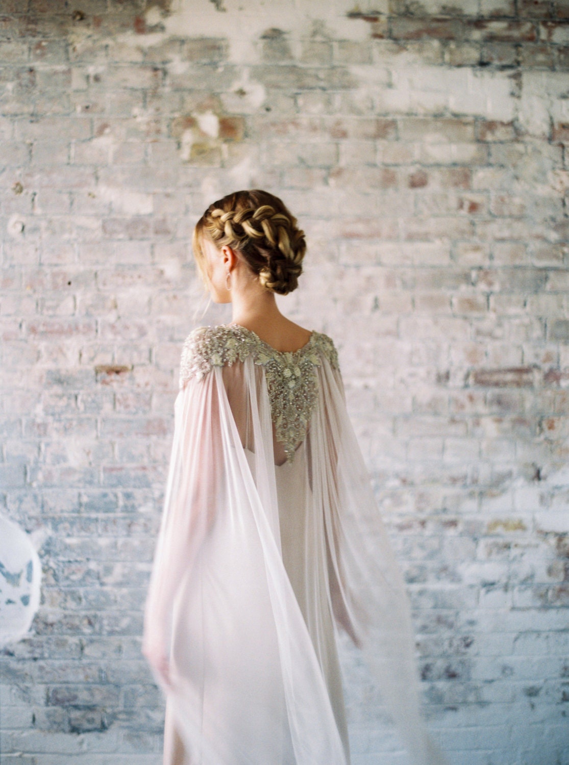 LAKSHMI Luxury Pearl & Silk Wedding Cape Veil Bridal Cape - Etsy