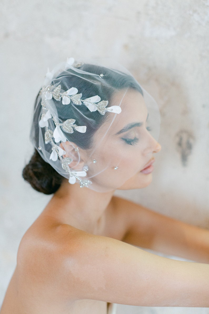 EMERSON Silk Petal Birdcage Veil image 1