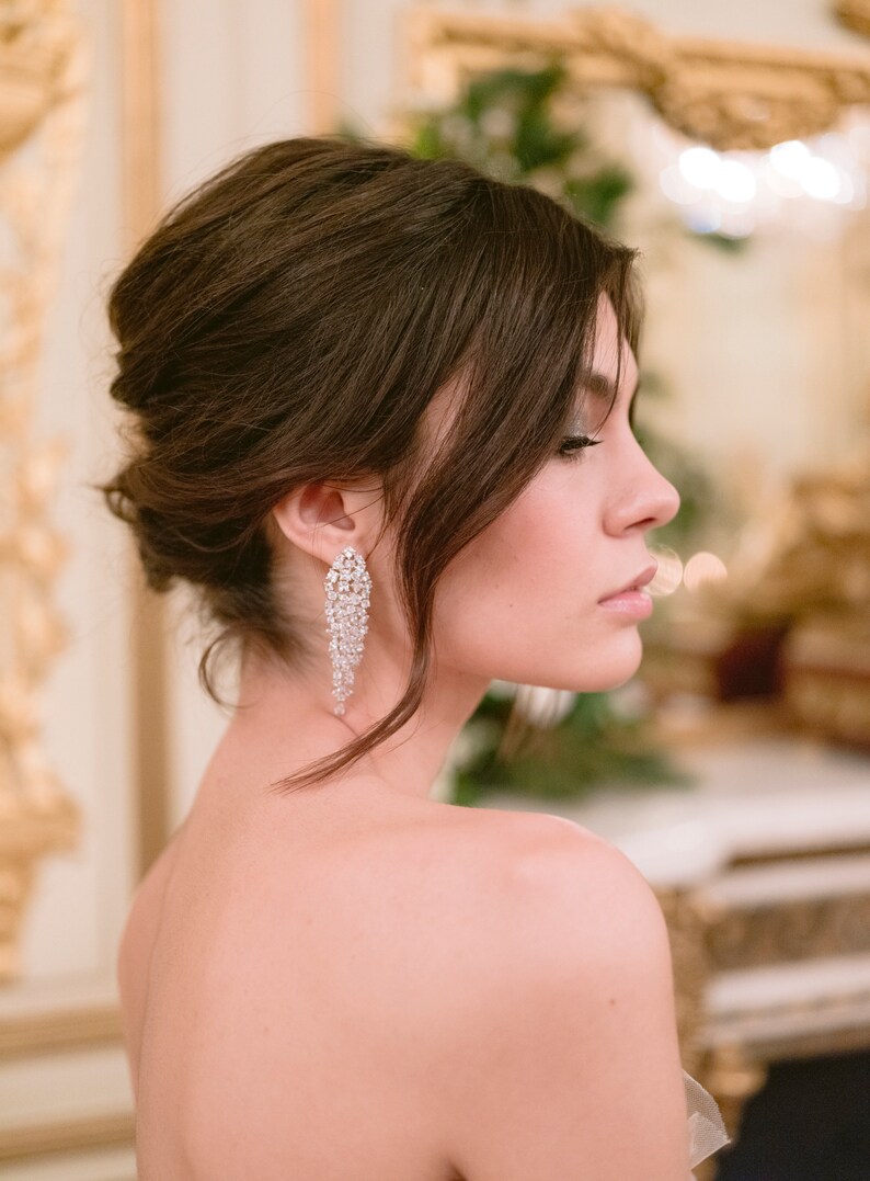 CARTER / Pendientes colgantes de diamantes de lujo imagen 7