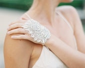 End of Line 50% SALE | LUNA | Silk Organza Crystal Cuff