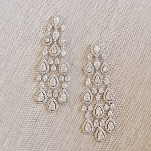 BONHAM Crystal chandelier bridal earrings image 7