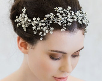 VOLTAIRE | Couture crystal wedding headpiece