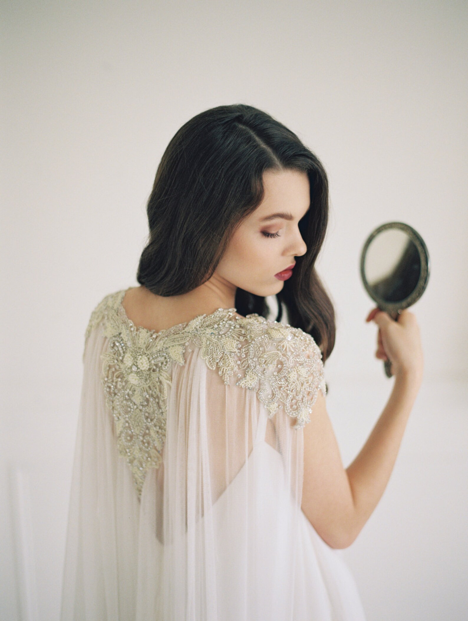 LAKSHMI Luxury Pearl & Silk Wedding Cape Veil Bridal Cape Etsy