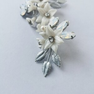 CECILE Floral Porcelain Bridal Headpiece Necklace image 10