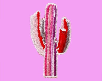 Cactus Patch.Pink Cactus.Cacti Patch.Saguaro Patch.Cactus Art.Arizona Patch. Arizona Art.Pink Patch.Artist Patch.Watercolor Patch