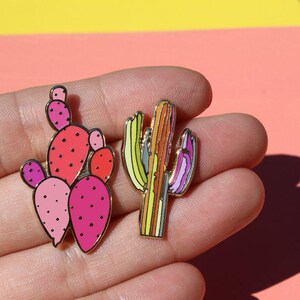 Cactus Pin.Enamel Pin.Cacti Pin.Pink Cactus.Cactus Art.Arizona Pin. Arizona Art.Pink Cacti.Pink Enamel Pin.Artist Pin.Watercolor Pin image 6