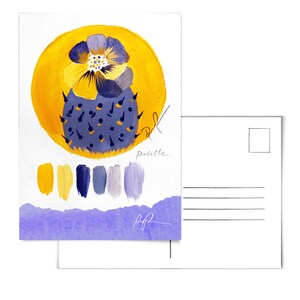 Cactus Postal.Cacti Postal.Postal Floral.Desert Postal.Plants Postal.Arizona Postal.Acuarela postal. Boho watercolor.AZ