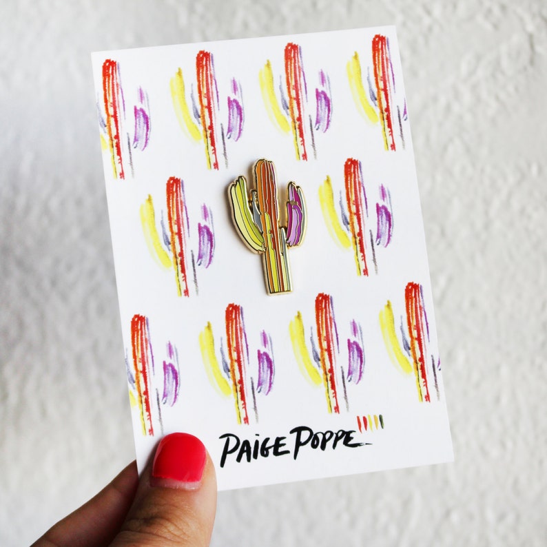 Cactus Pin.cactus Enamel Pin.cacti Pin.rainbow Cactus.colorful - Etsy