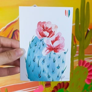 Cactus Postcard.Cacti Postcard.Floral Postcard.Desert Postcard.Plants Postcard.Arizona Postcard.Watercolor postcard.Bohemian watercolor.AZ image 2